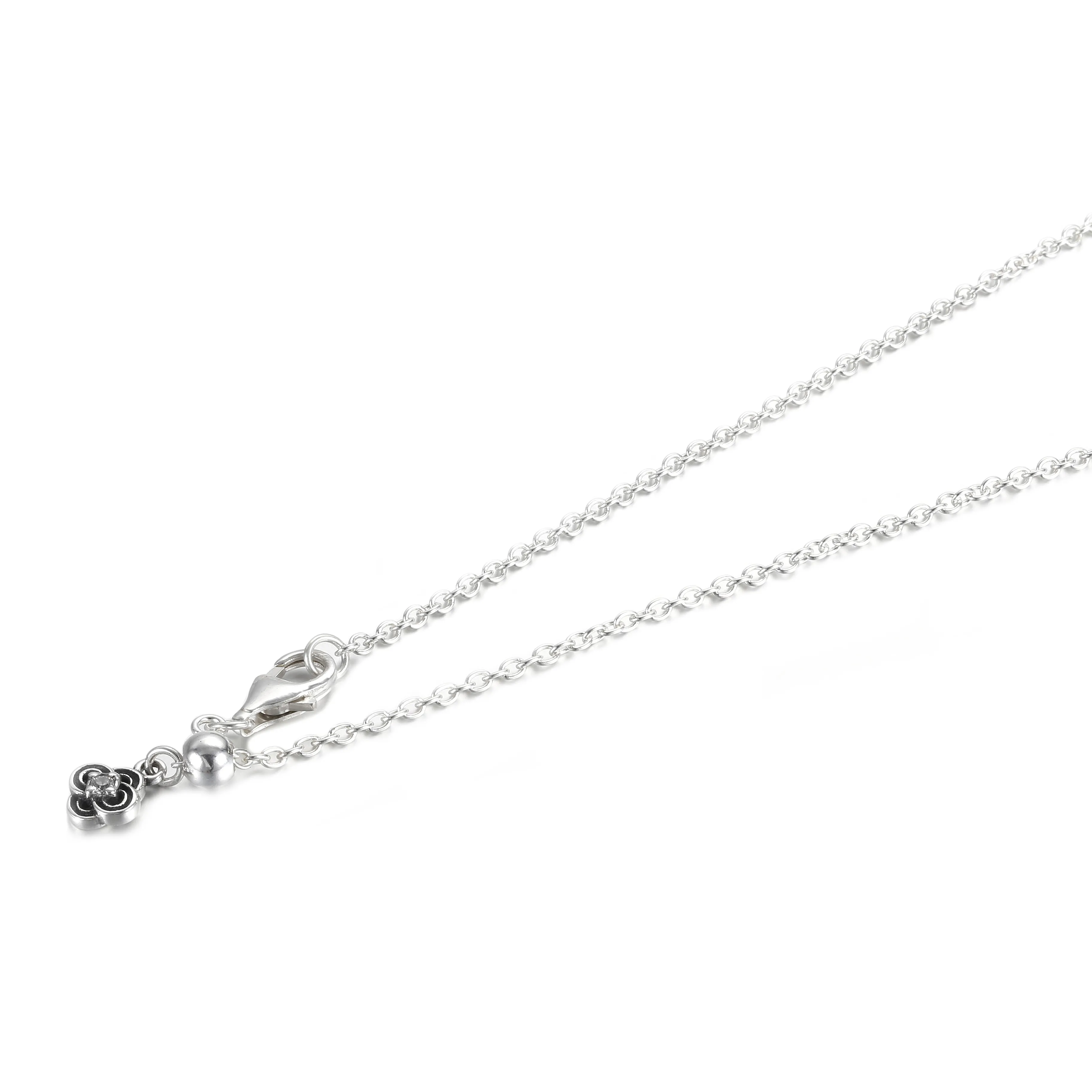 PANDORA Two-tone Key & Flower Necklace - 399339C01