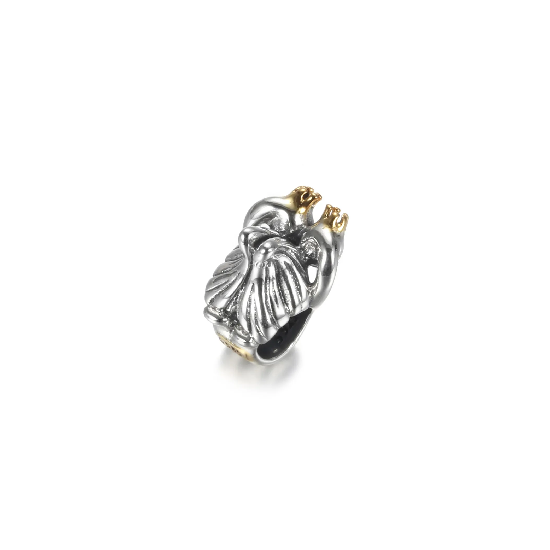 PANDORA Two-tone Swans & Heart Charm - 799315C00