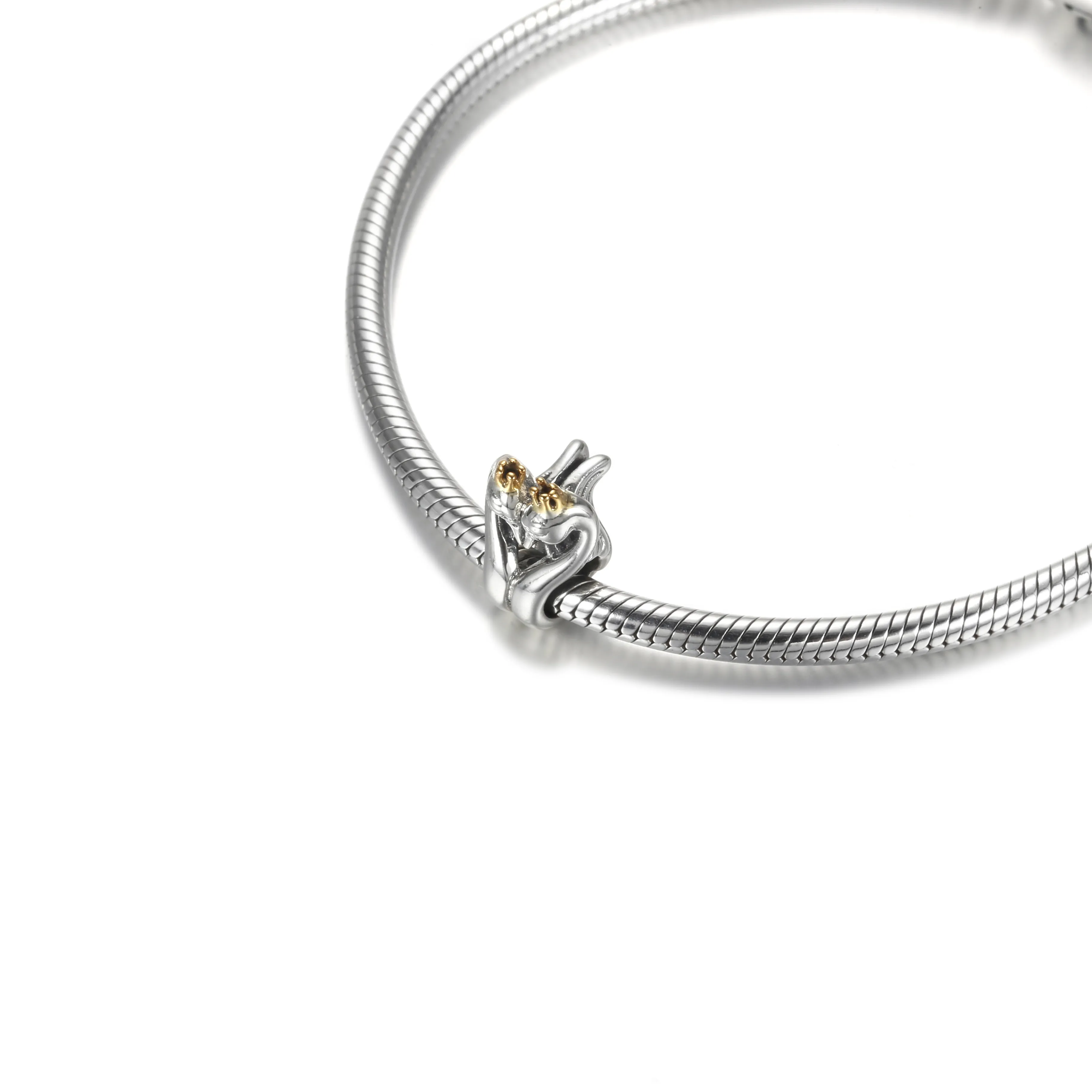 PANDORA Two-tone Swans & Heart Charm - 799315C00