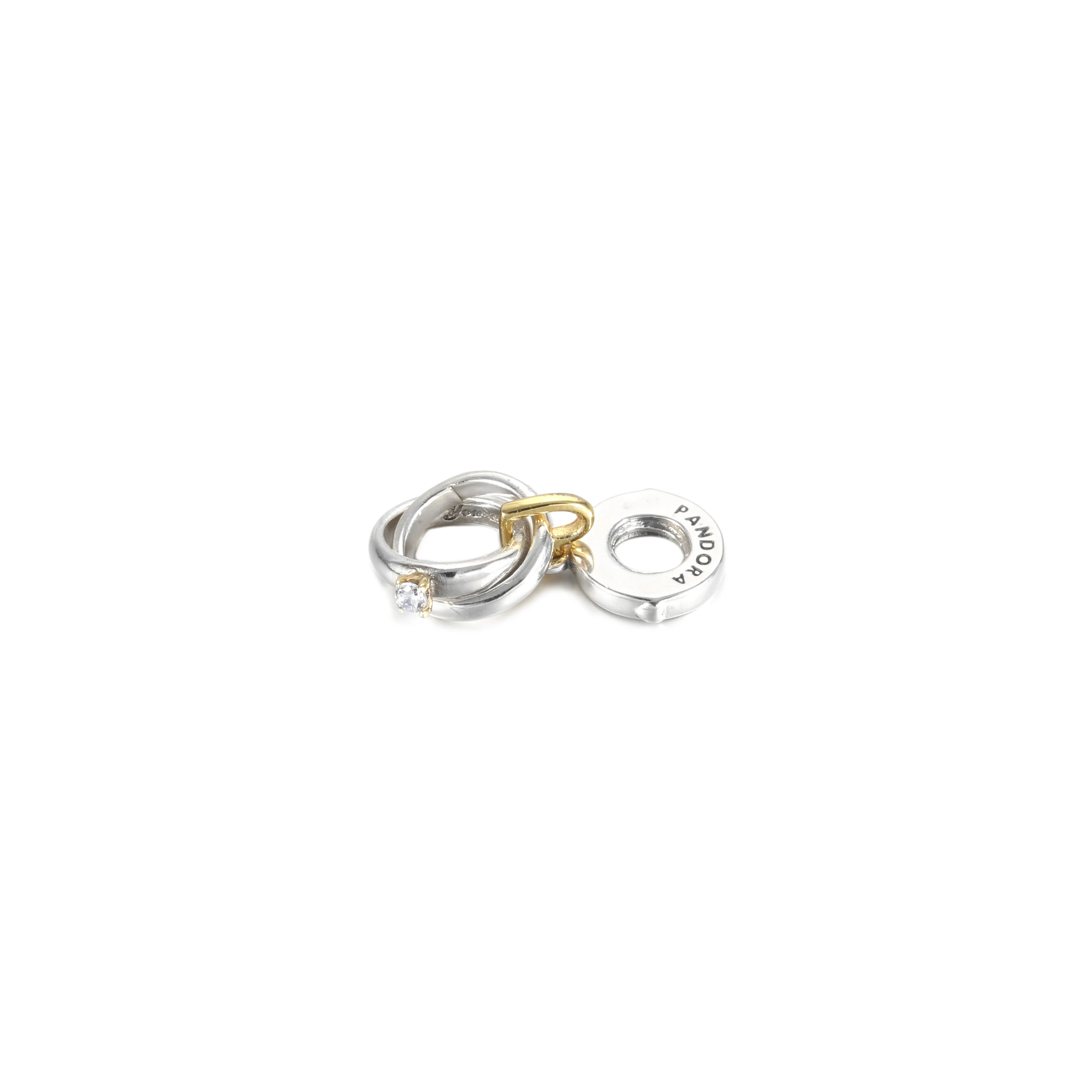 PANDORA Two-tone Wedding Rings Dangle Charm - 799319C01