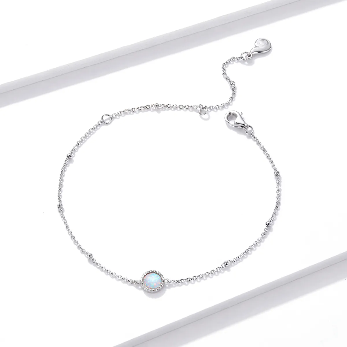 Pandora Style Silver Gorgeous Opal bracelet - BSB054