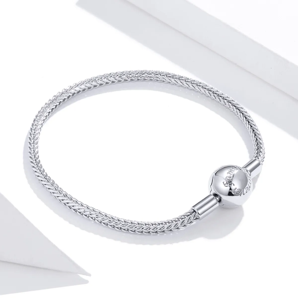 Pandora Style Silver love forever snake chain bracelet - SCB201