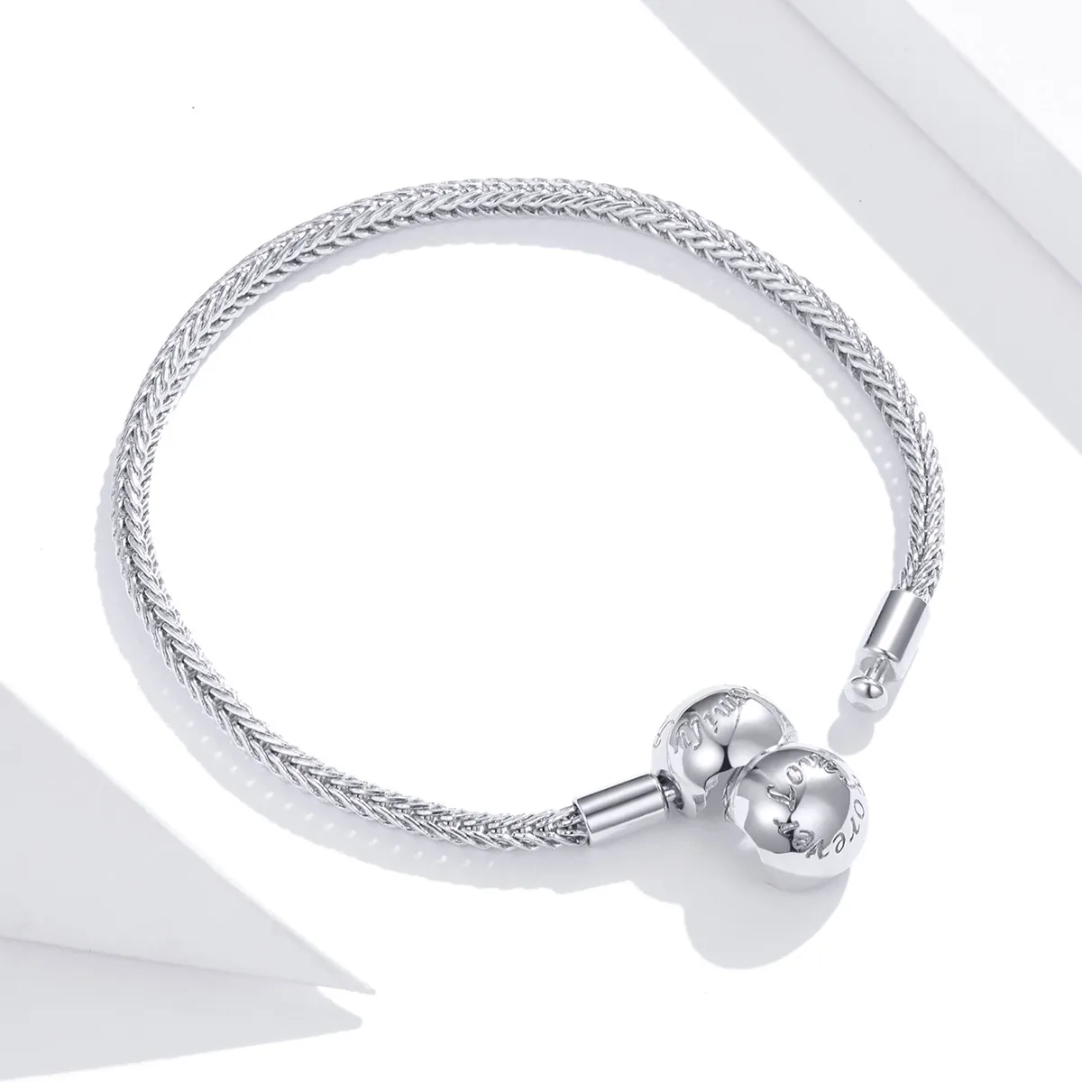 Pandora Style Silver love forever snake chain bracelet - SCB201