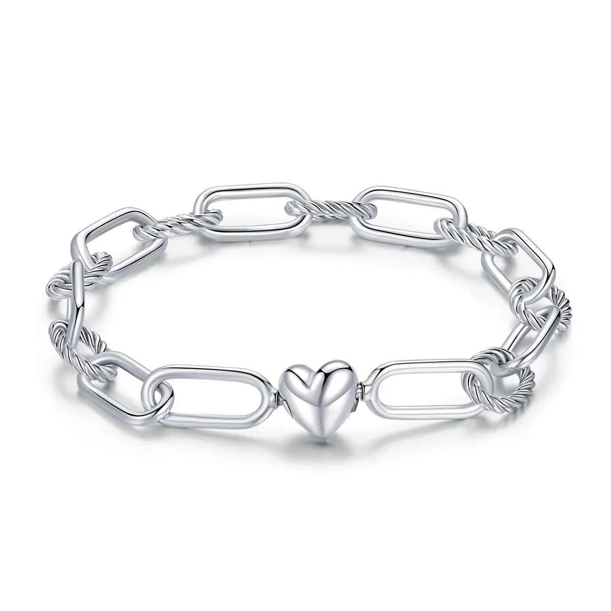 pandora style silver love of link bracelet scb202