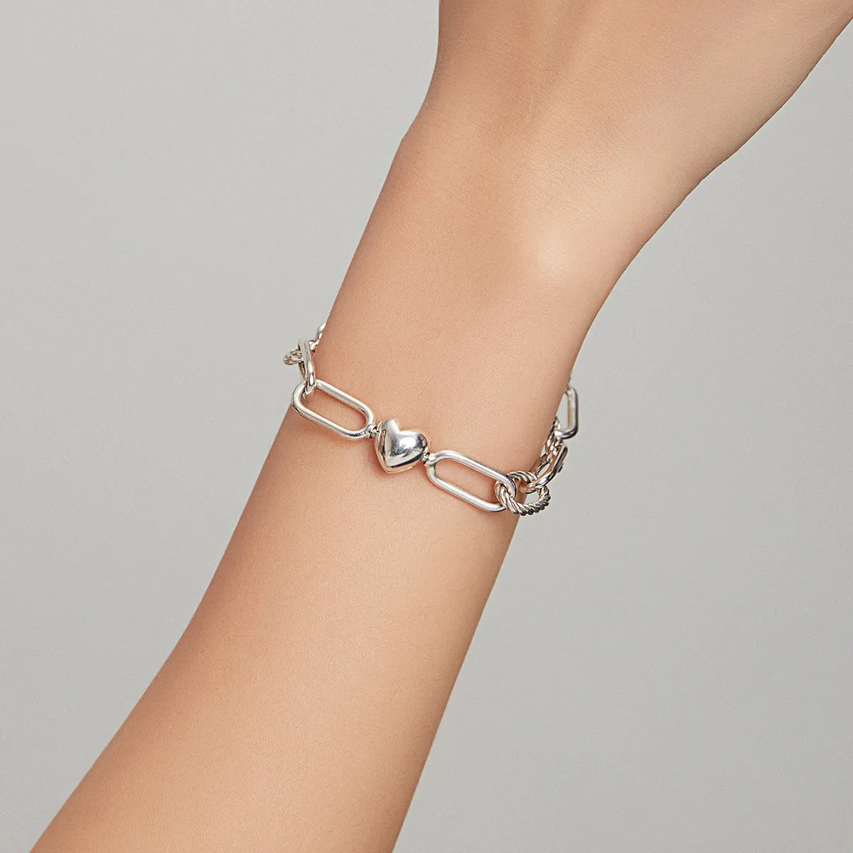 Pandora Style Silver Love of Link bracelet - SCB202