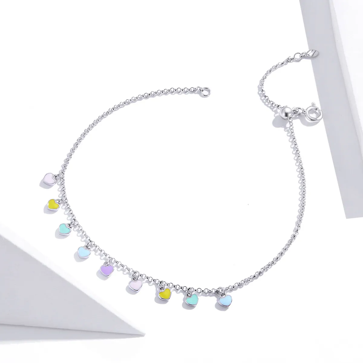 Pandora Style Silver Rainbow Love bracelet - SCT020