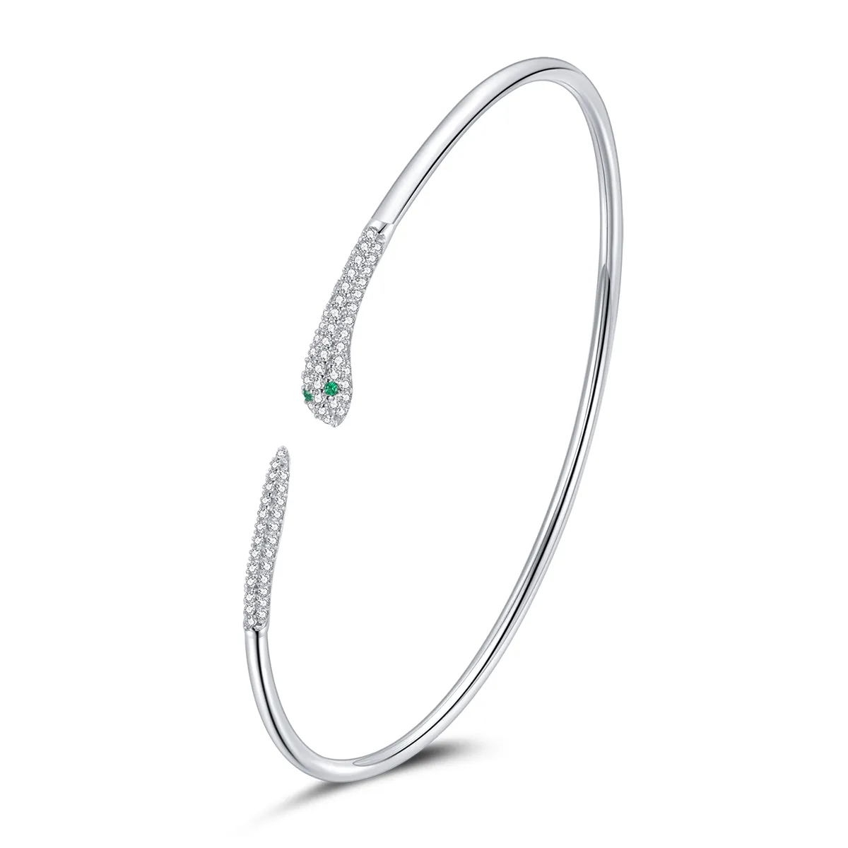 pandora style silver snake open bangle scb206