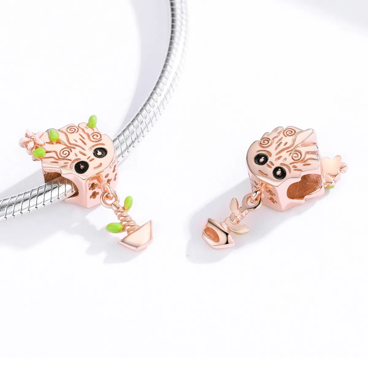 Pandora Style Rose Gold Baby Groot Charm - BSC130