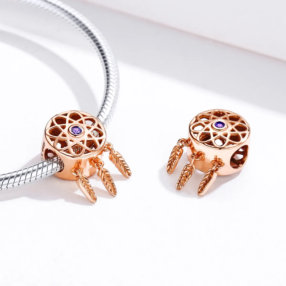 Pandora Style Rose Gold Dream Catcher Rose Gold Charm - SCC330-C