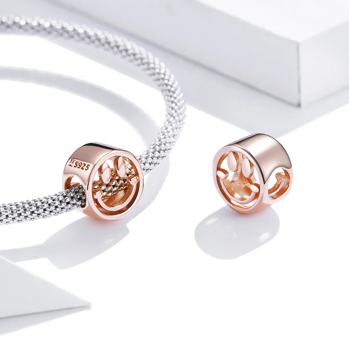 Pandora Style Rose Gold Lucky Smile Charm - SCC1787