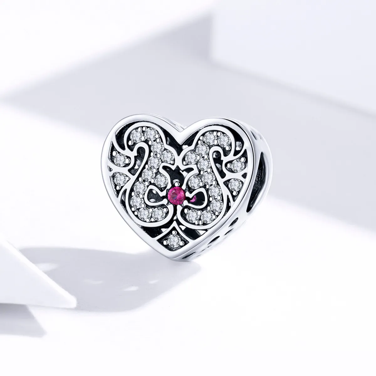 Pandora Style Silver Always In My Heart Charm - SCC1415