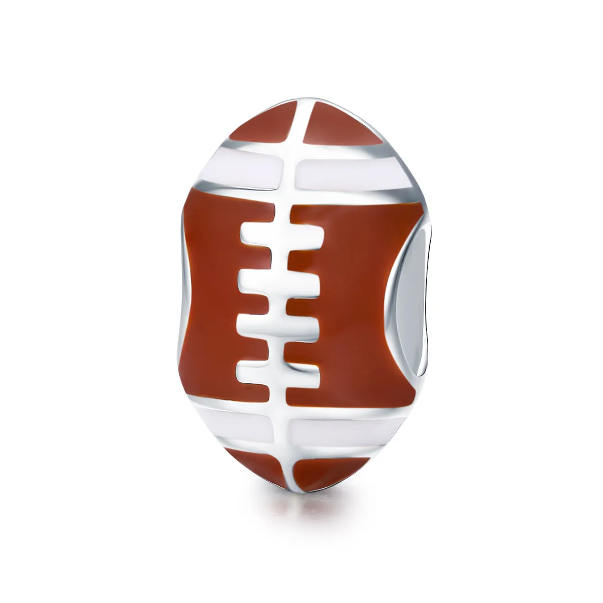 pandora style silver american football charm scc442