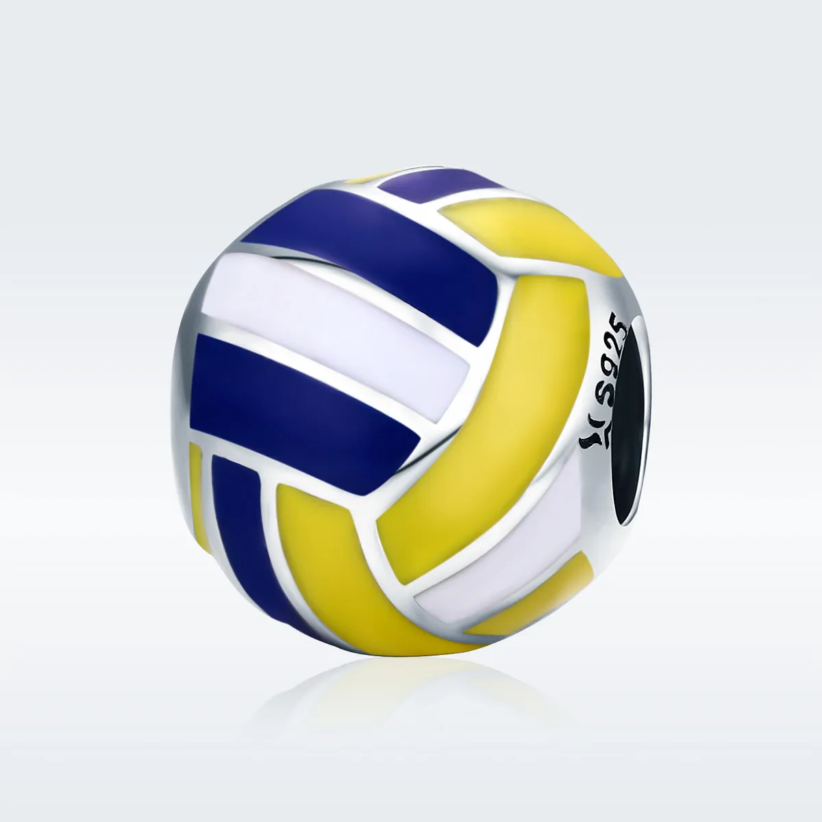 Pandora Style Silver Beach Volleyball Charm - SCC448