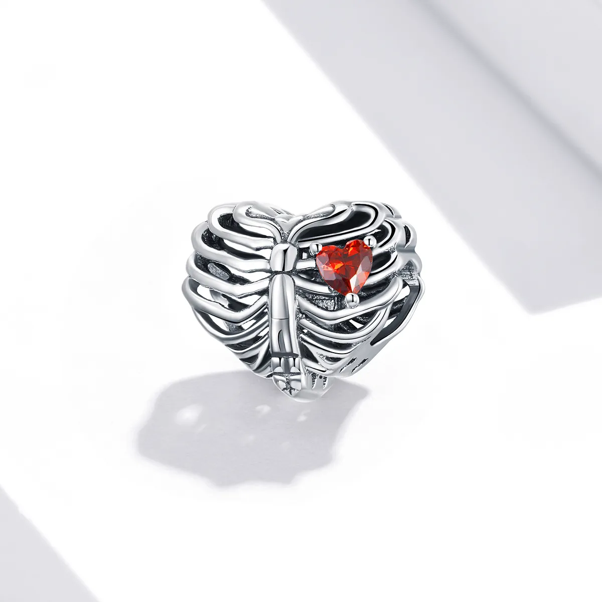 Pandora Style Silver Beating Heart Charm - SCC1764