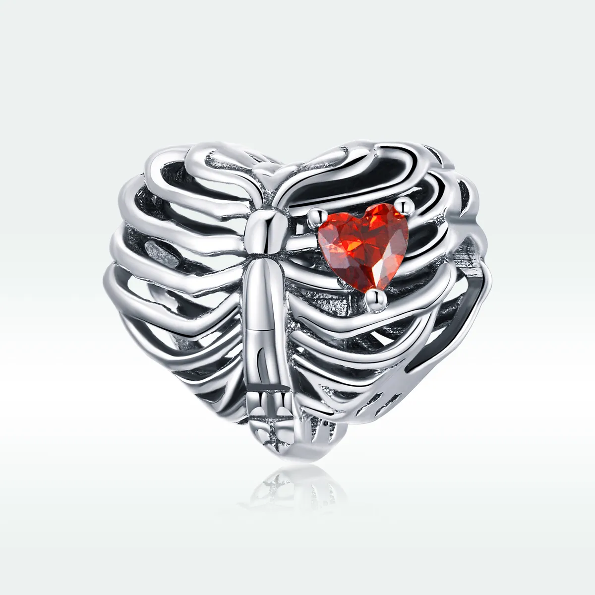 Pandora Style Silver Beating Heart Charm - SCC1764