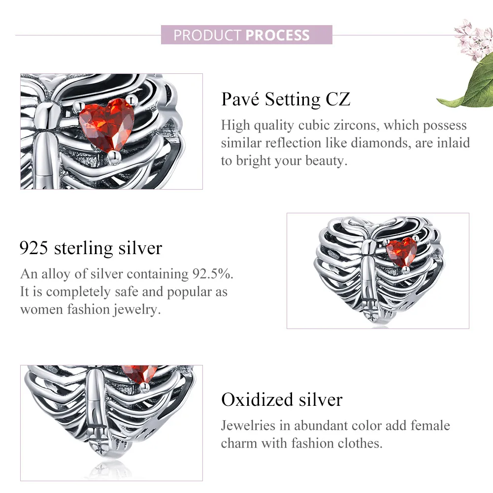 Pandora Style Silver Beating Heart Charm - SCC1764