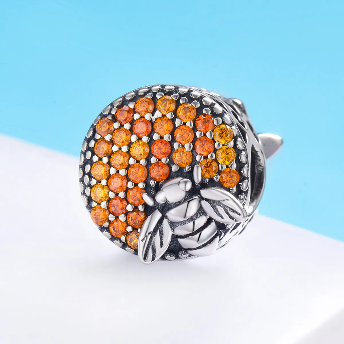 Pandora Style Silver Bee House Charm - SCC654