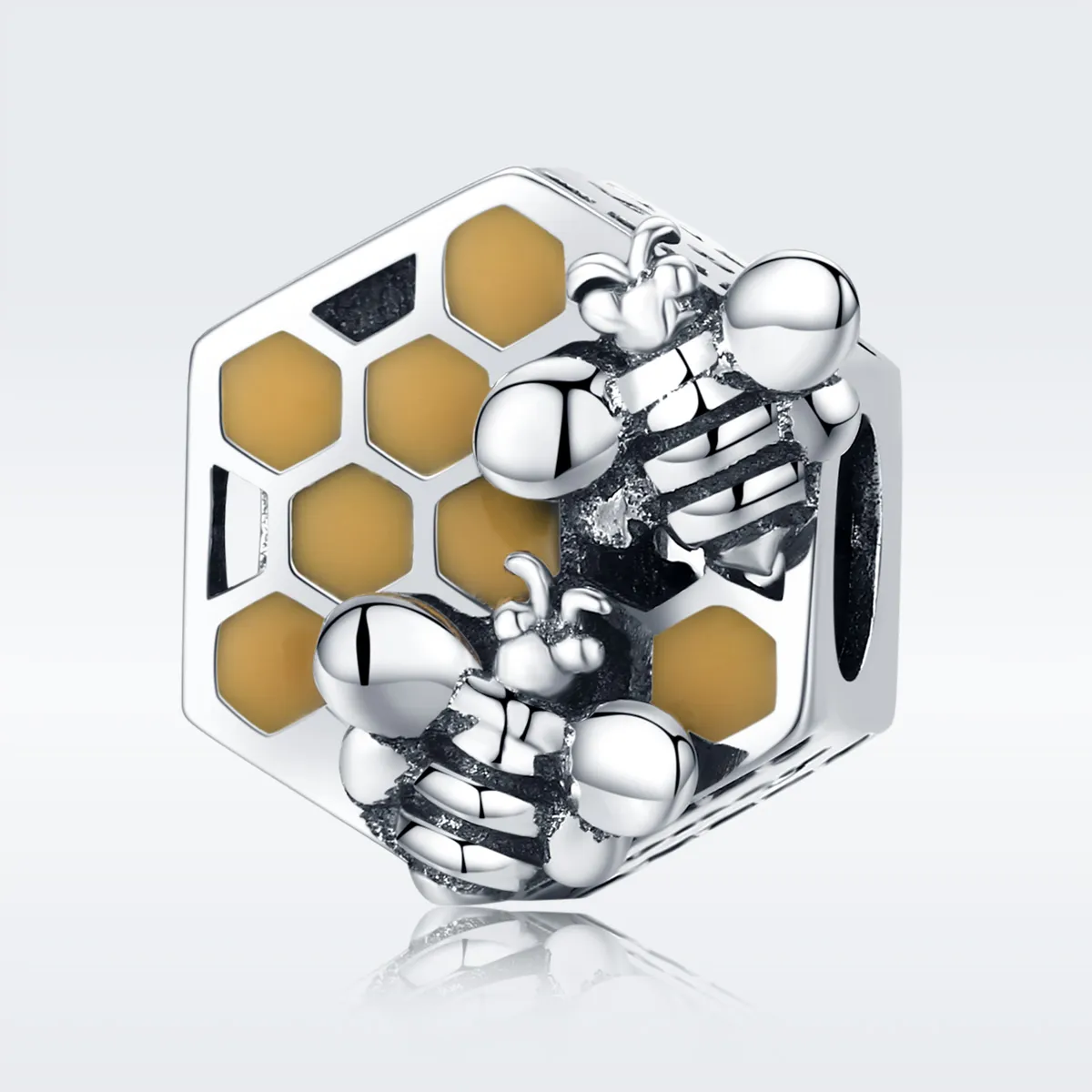 Pandora Style Silver Beehive Charm - SCC500