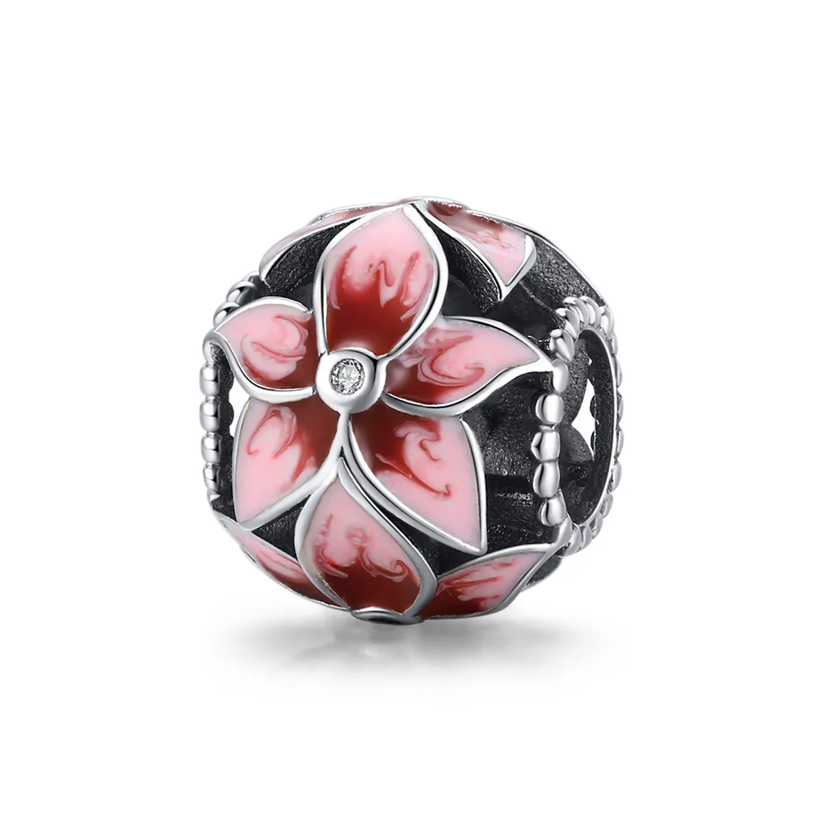 Pandora Style Silver Blooming Flower Charm - SCC1707