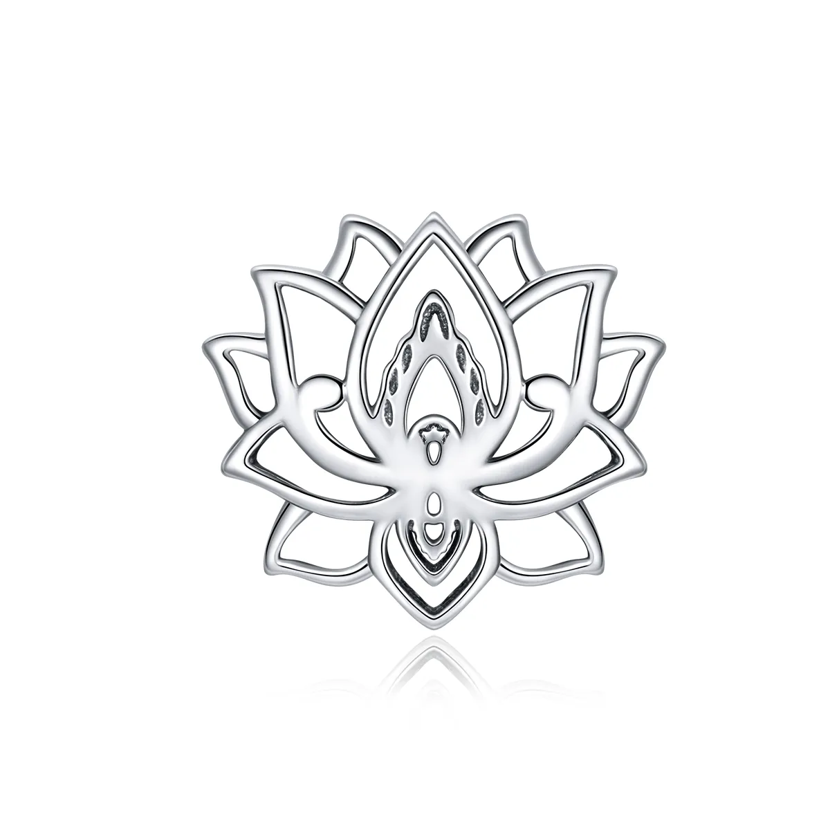 pandora style silver blooming lotus charm scc1724