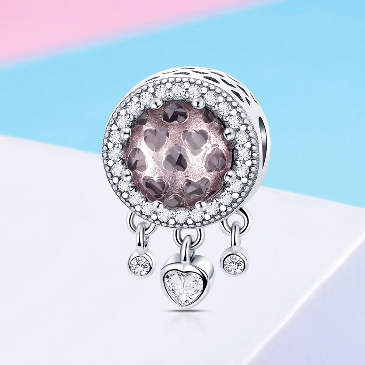 Pandora Style Silver Brilliant Heart Charm - SCC998