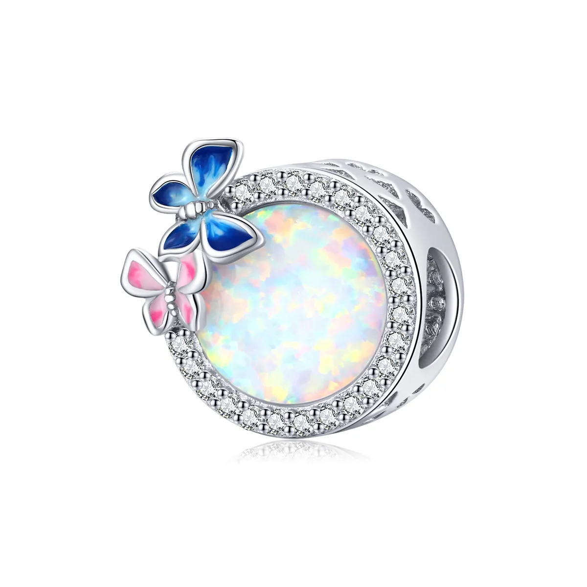 pandora style silver butterflies in spring charm scc1730