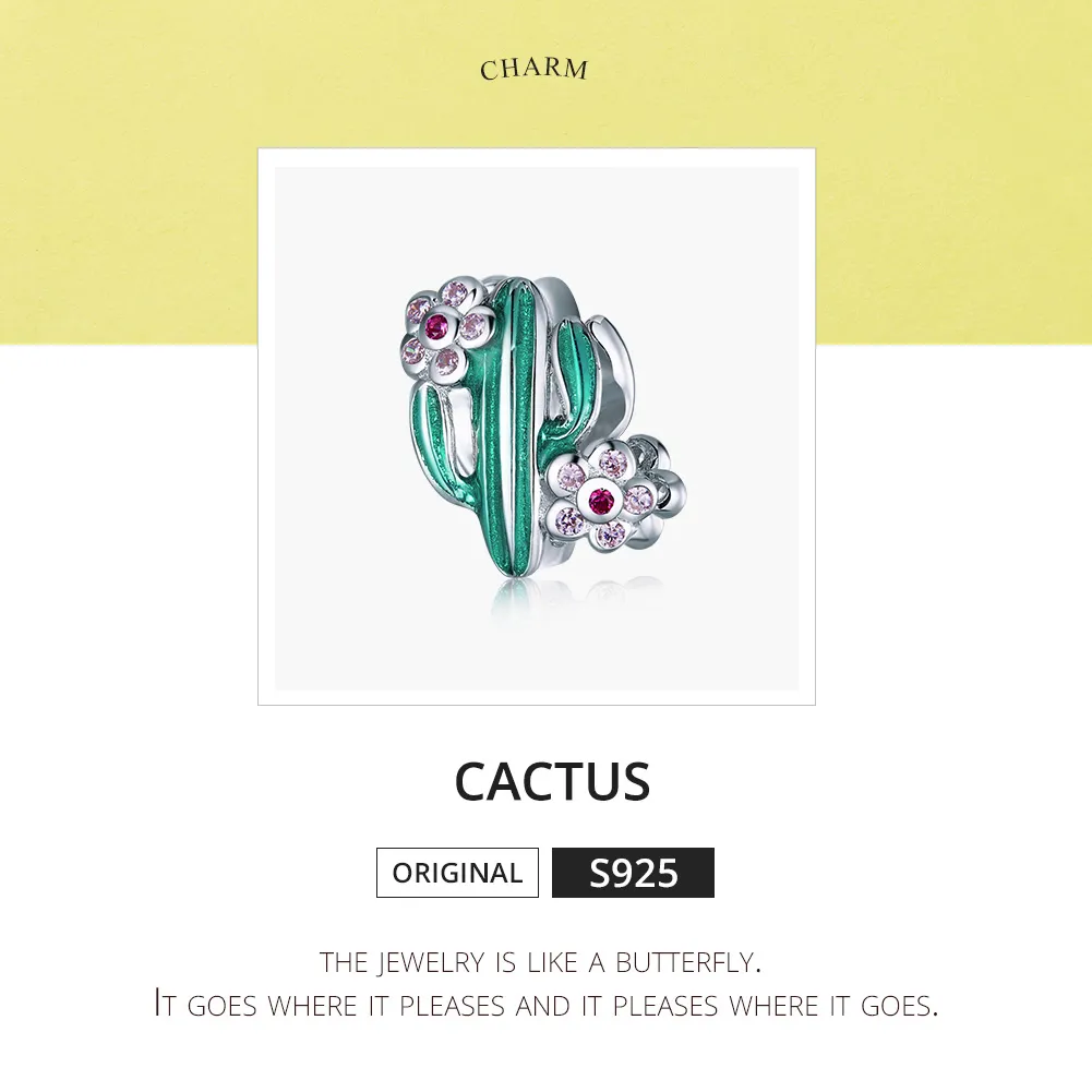 Pandora Style Silver Cactus Charm - BSC261