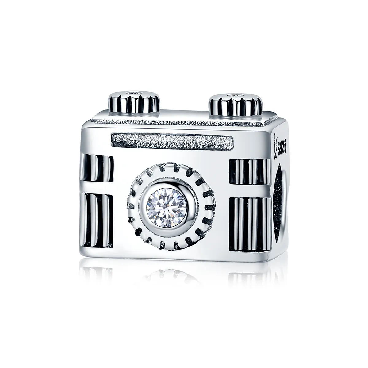 pandora style silver camera in memory charm scc516