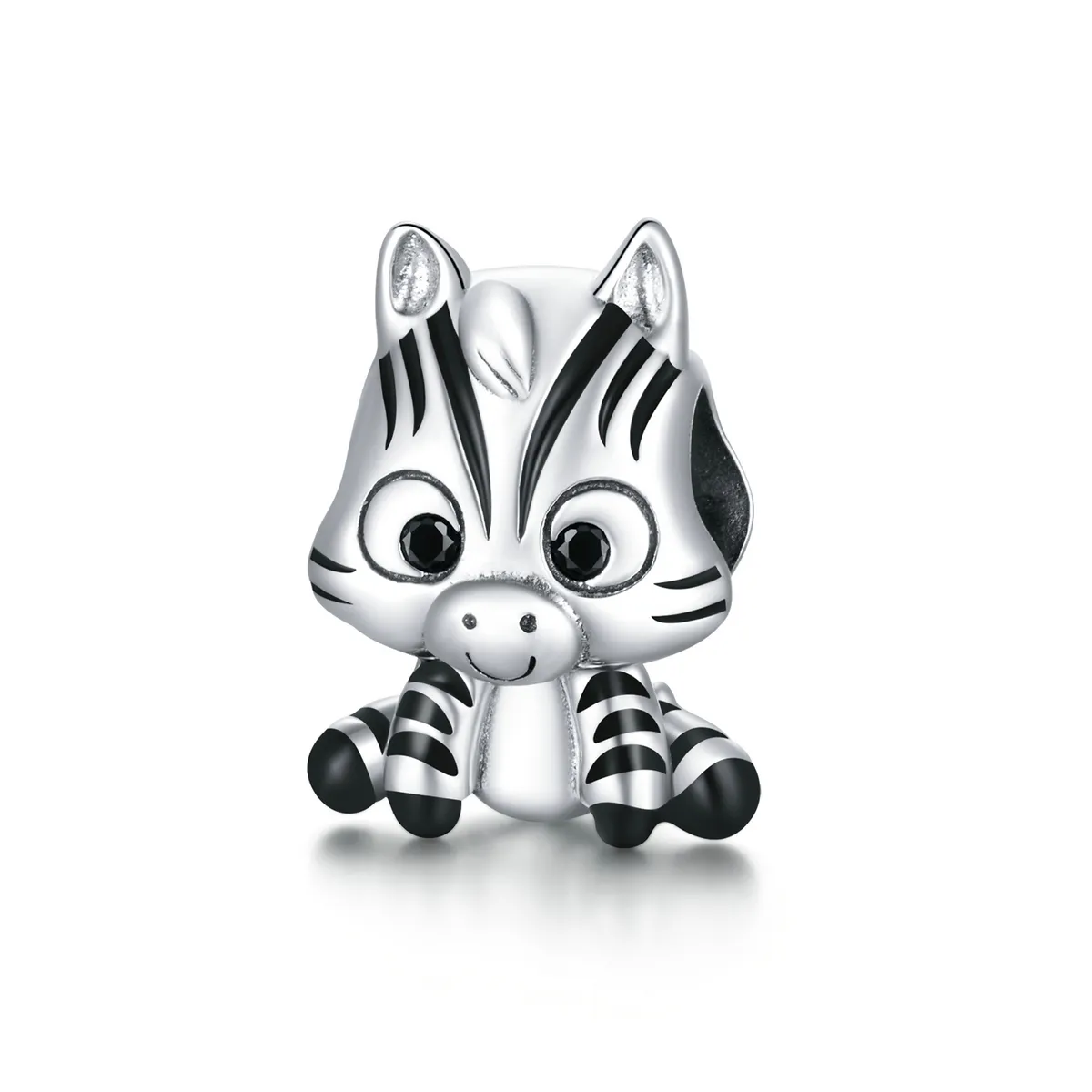 pandora style silver cartoon zebra charm bsc387