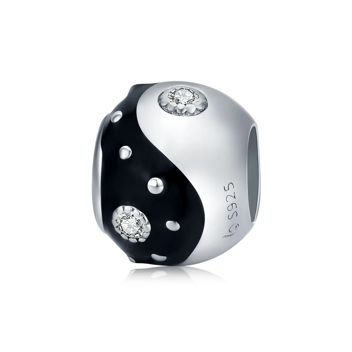 Pandora Style Silver Chinoiserie Yin Yang Charm - BSC192