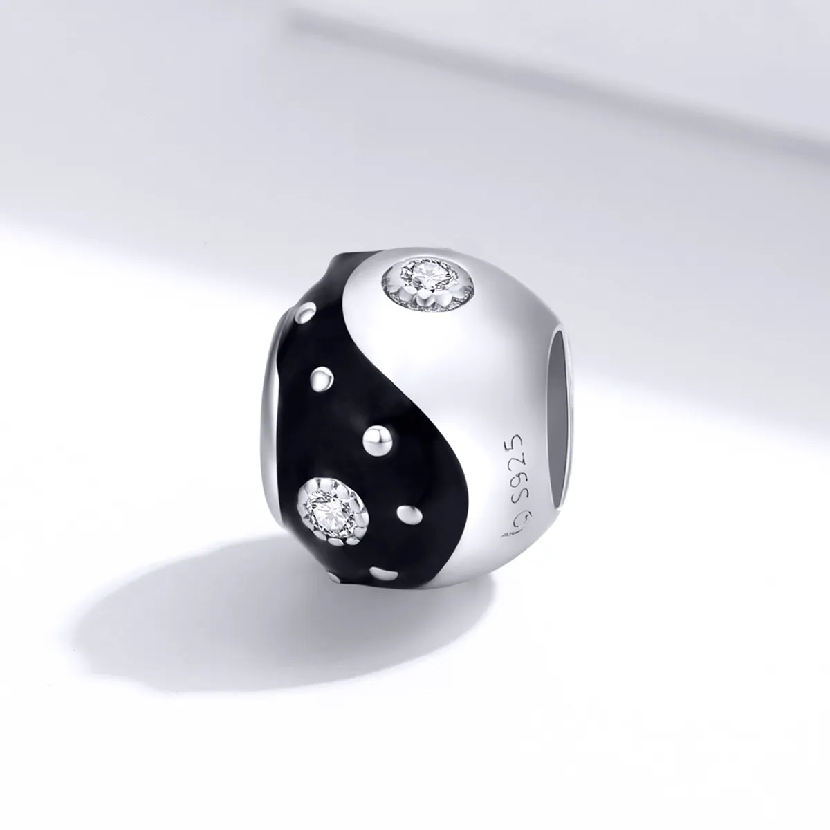 Pandora Style Silver Chinoiserie Yin Yang Charm - BSC192