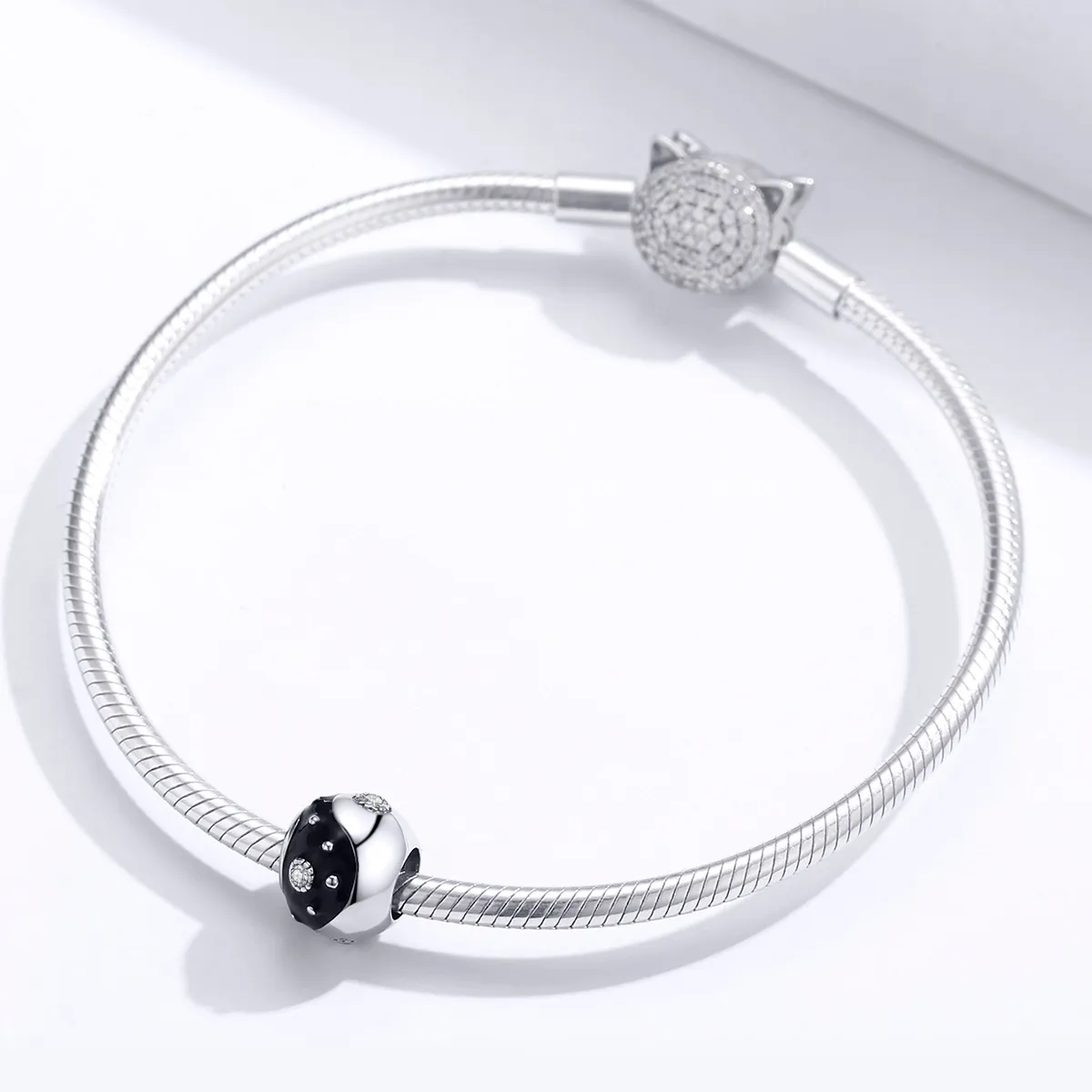 Pandora Style Silver Chinoiserie Yin Yang Charm - BSC192