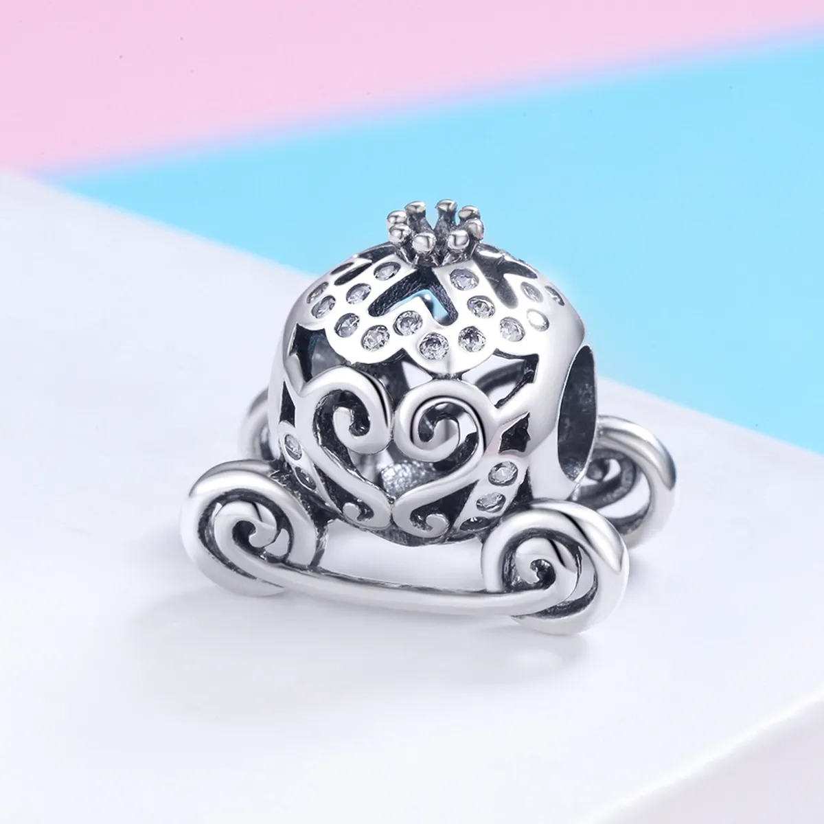 Pandora Style Silver Cinderella's Pumpkin Car Charm - SCC792