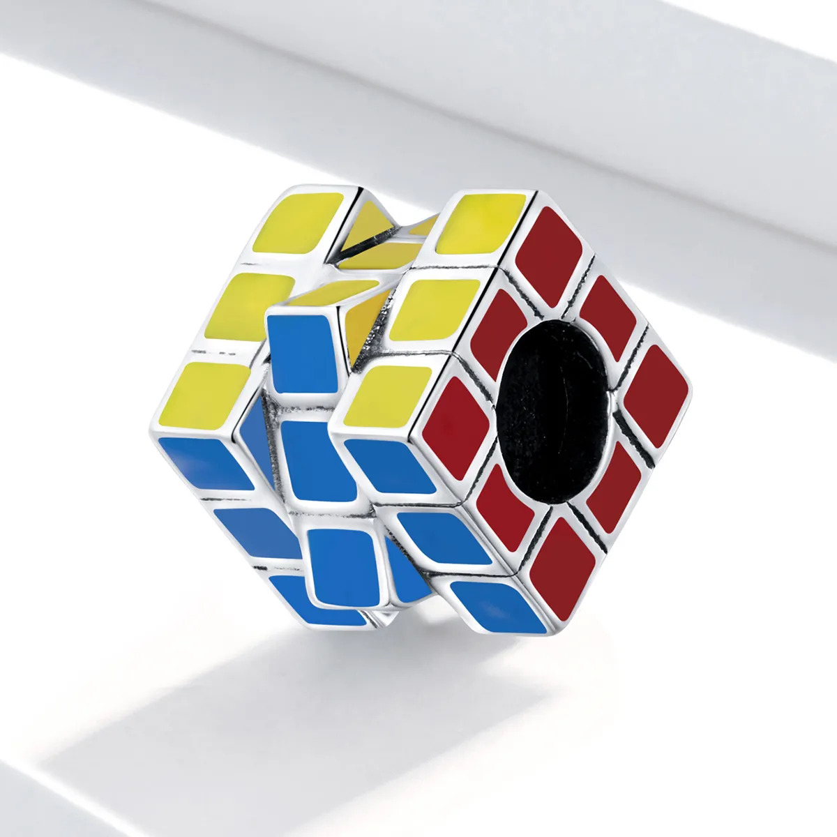 Pandora Style Silver Colorful Cube Charm - SCC1640