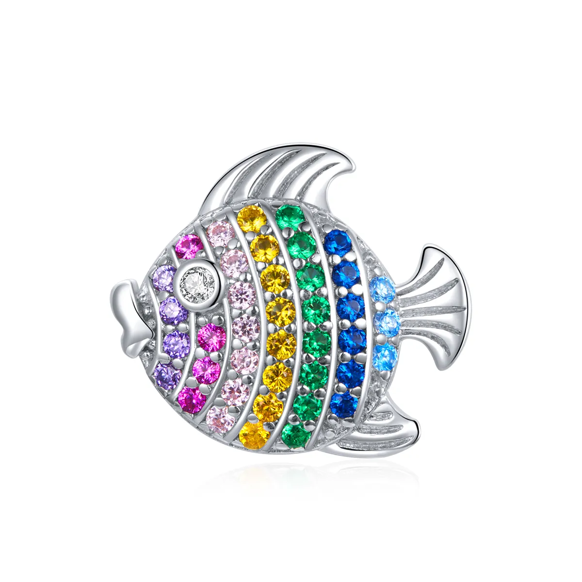 Pandora Style Silver Colorful Fish Charm - SCC1803