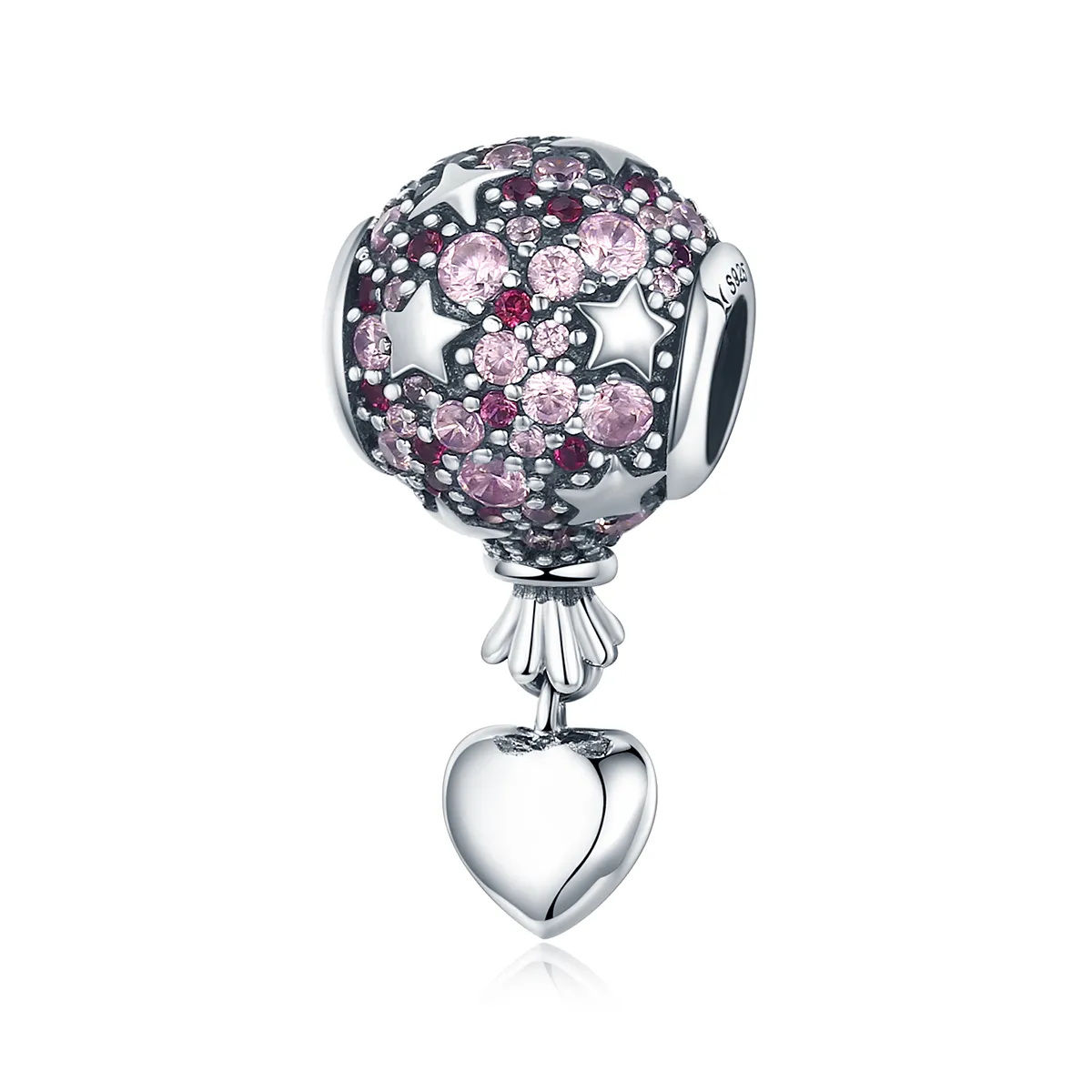 pandora style silver confession balloon charm scc517