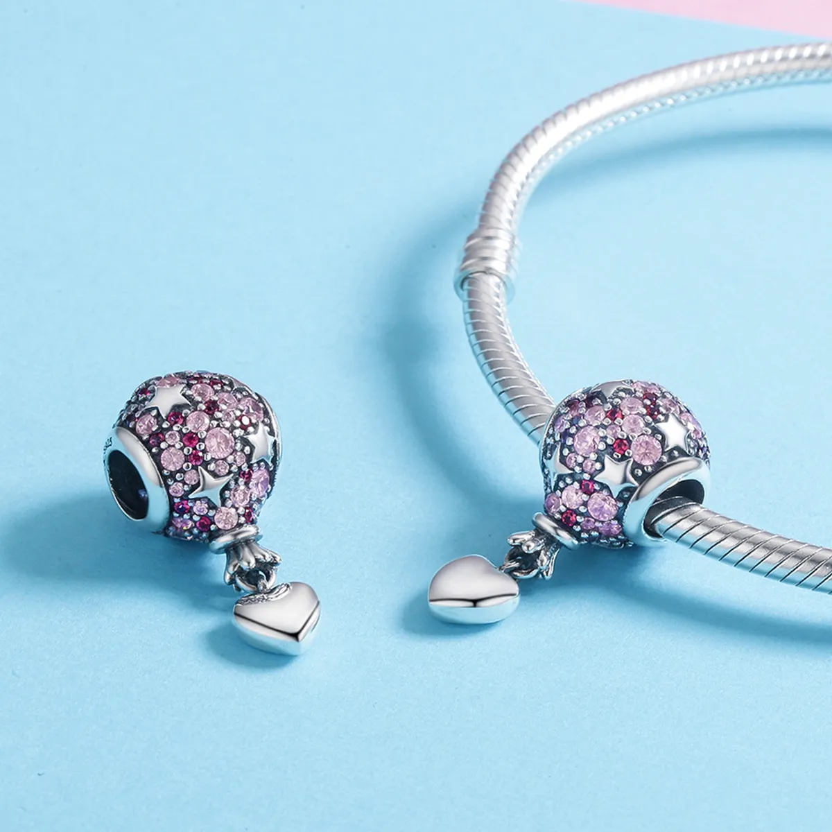 Pandora Style Silver Confession Balloon Charm - SCC517