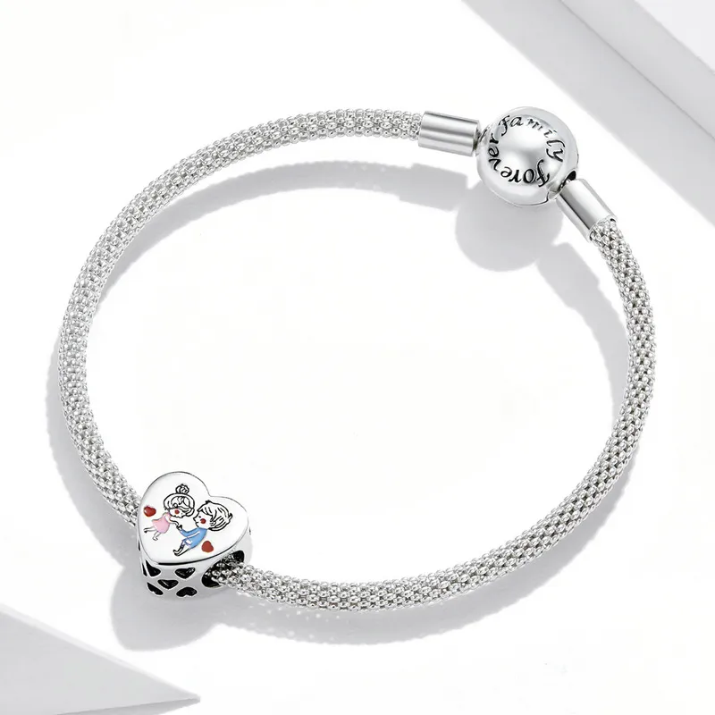 Pandora Style Silver Couple Charm - SCC1744