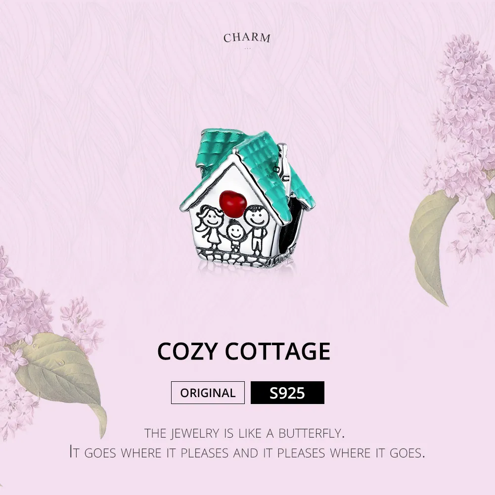 Pandora Style Silver Cozy Cottage Charm - SCC1518