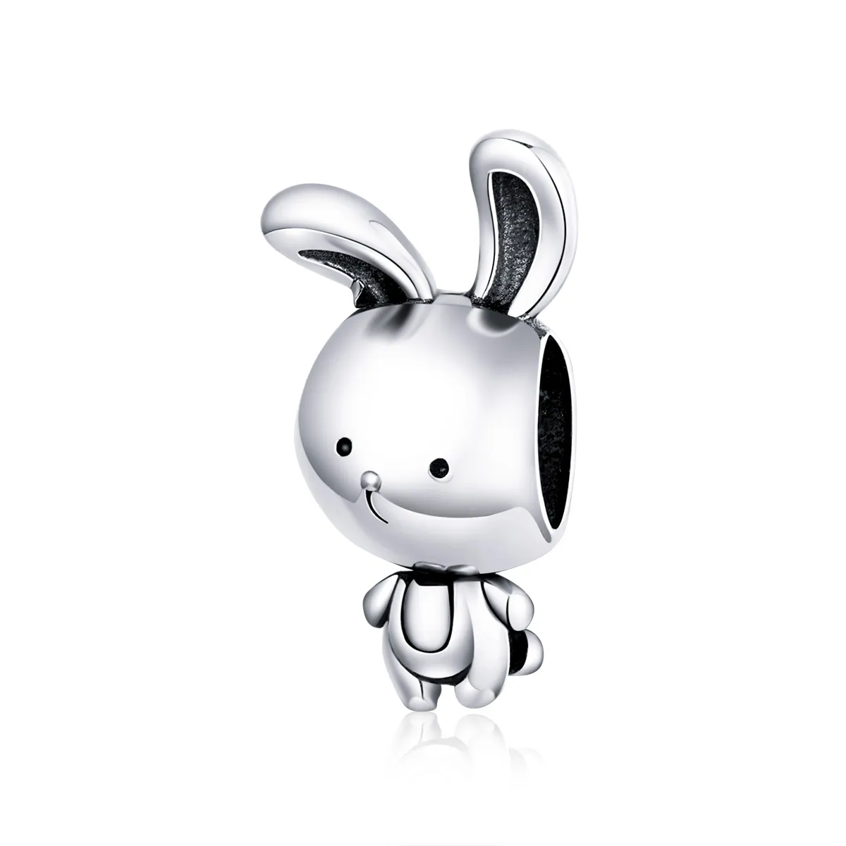 pandora style silver cute bunny charm scc1517