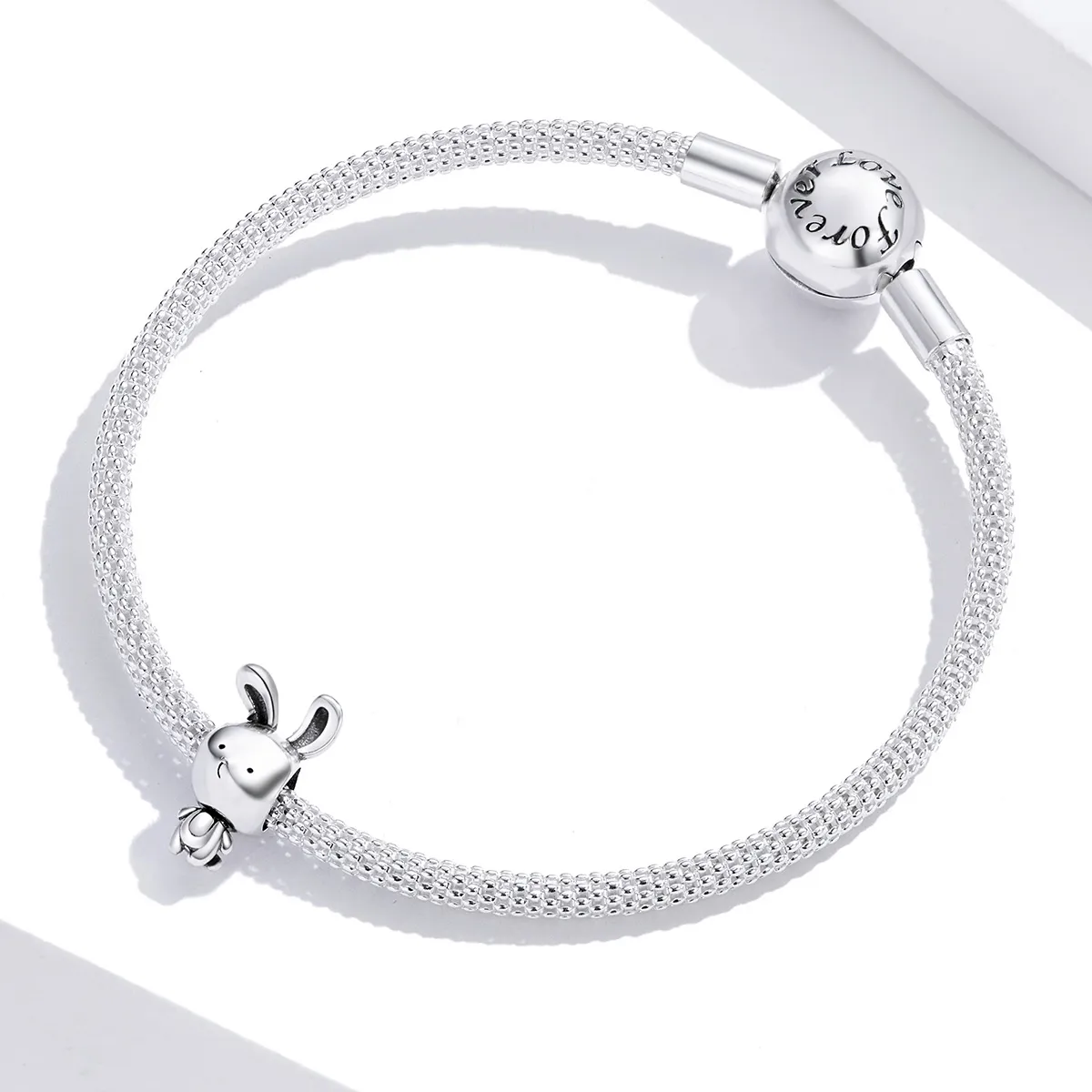 Pandora Style Silver Cute Bunny Charm - SCC1517