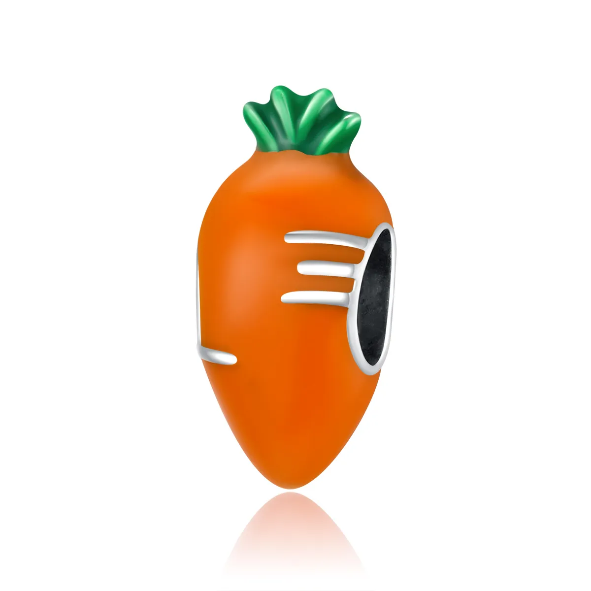 pandora style silver cute carrot charm scc1591