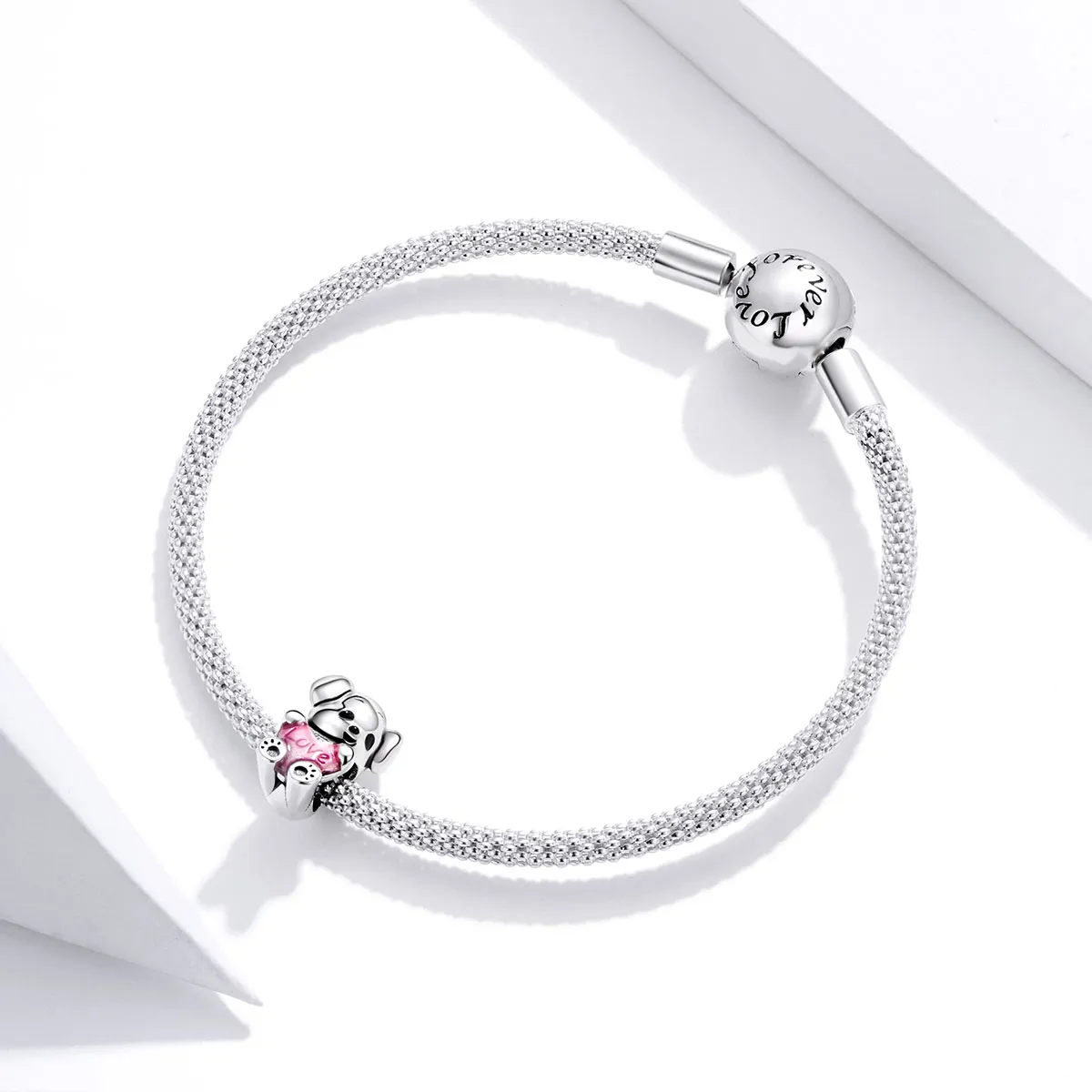 Pandora Style Silver Cute Puppy Charm - SCC1677