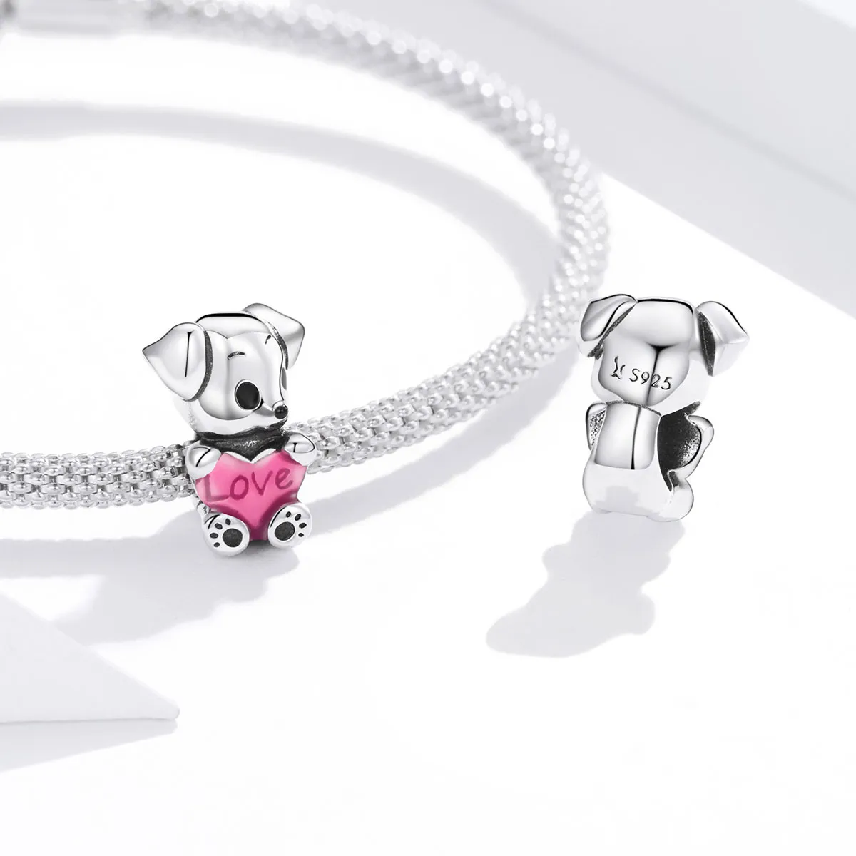 Pandora Style Silver Cute Puppy Charm - SCC1677