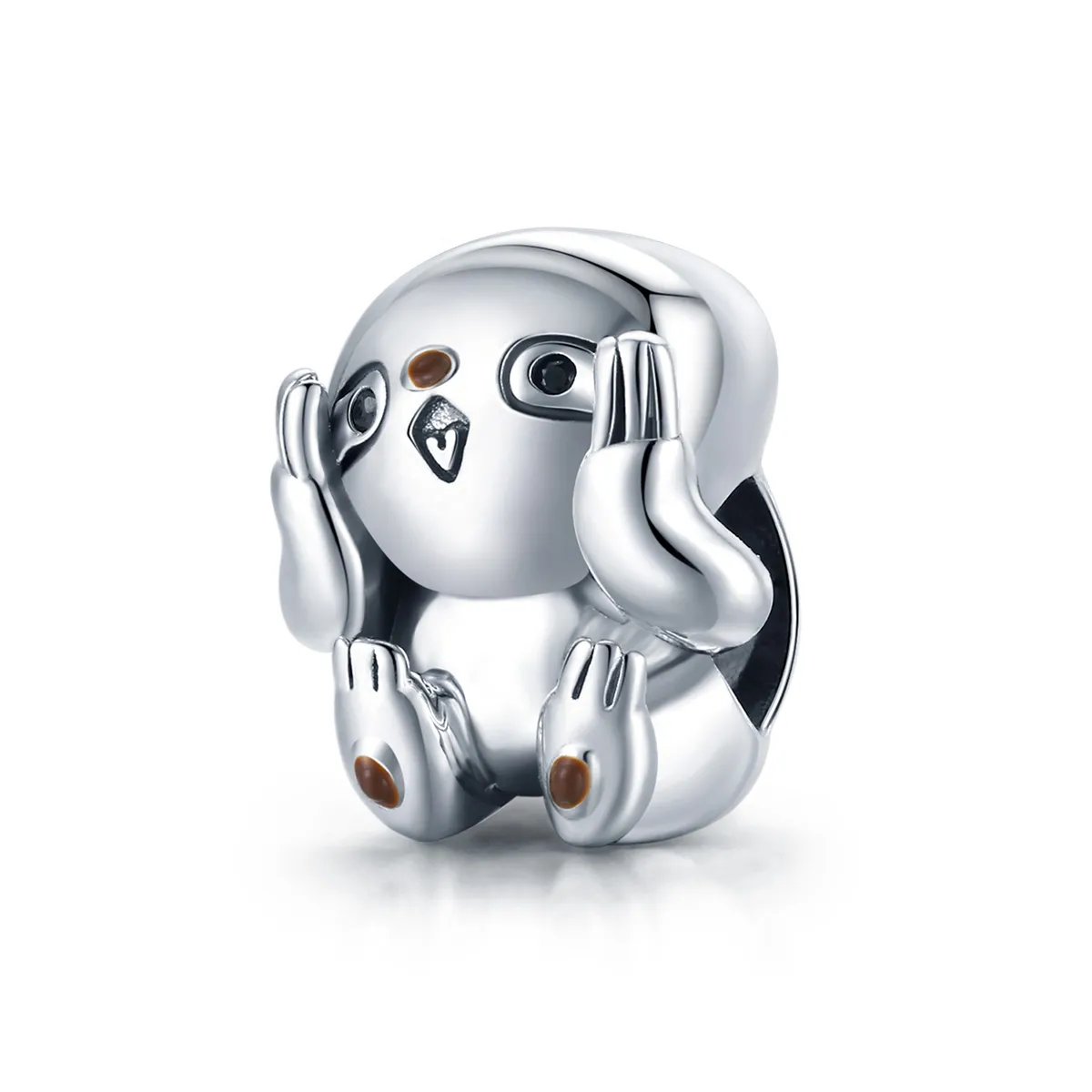 pandora style silver cute sloth charm scc1698