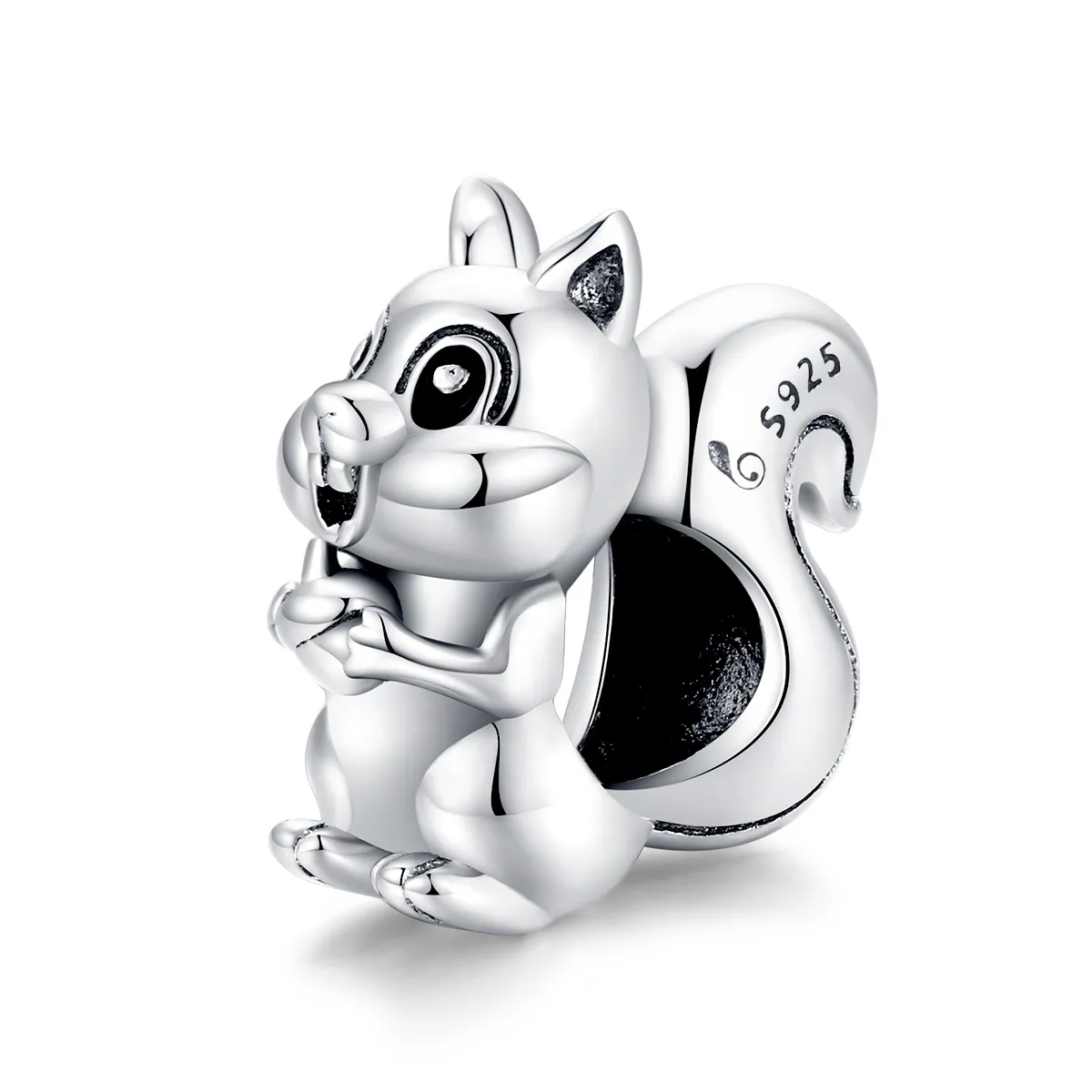 pandora style silver cute squirrel charm bsc338