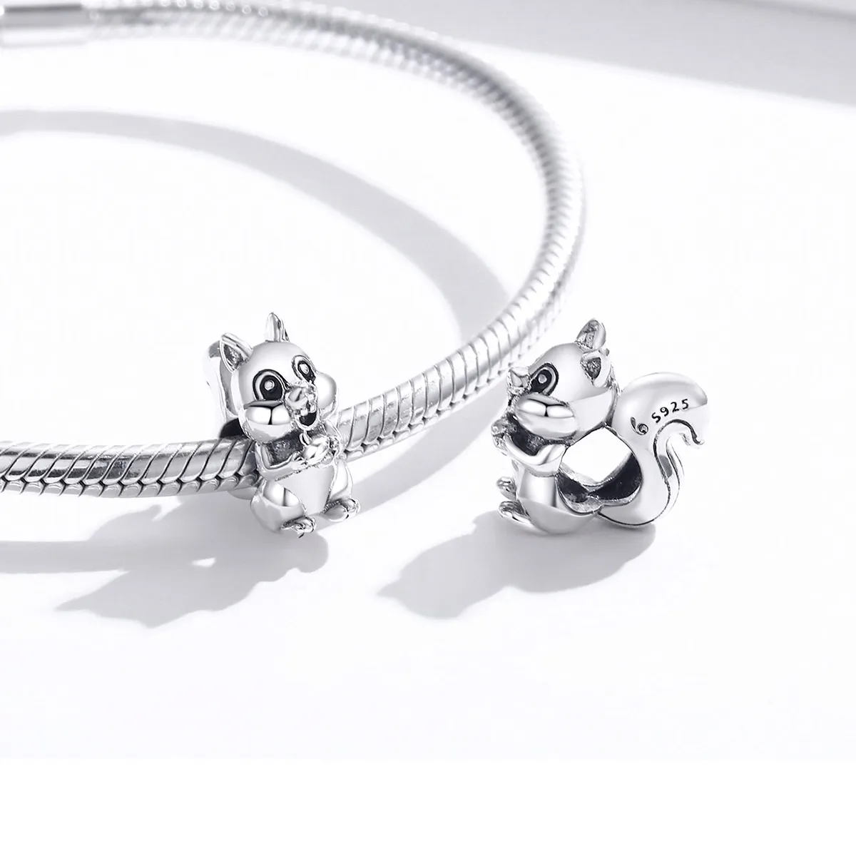 Pandora Style Silver Cute Squirrel Charm - BSC338