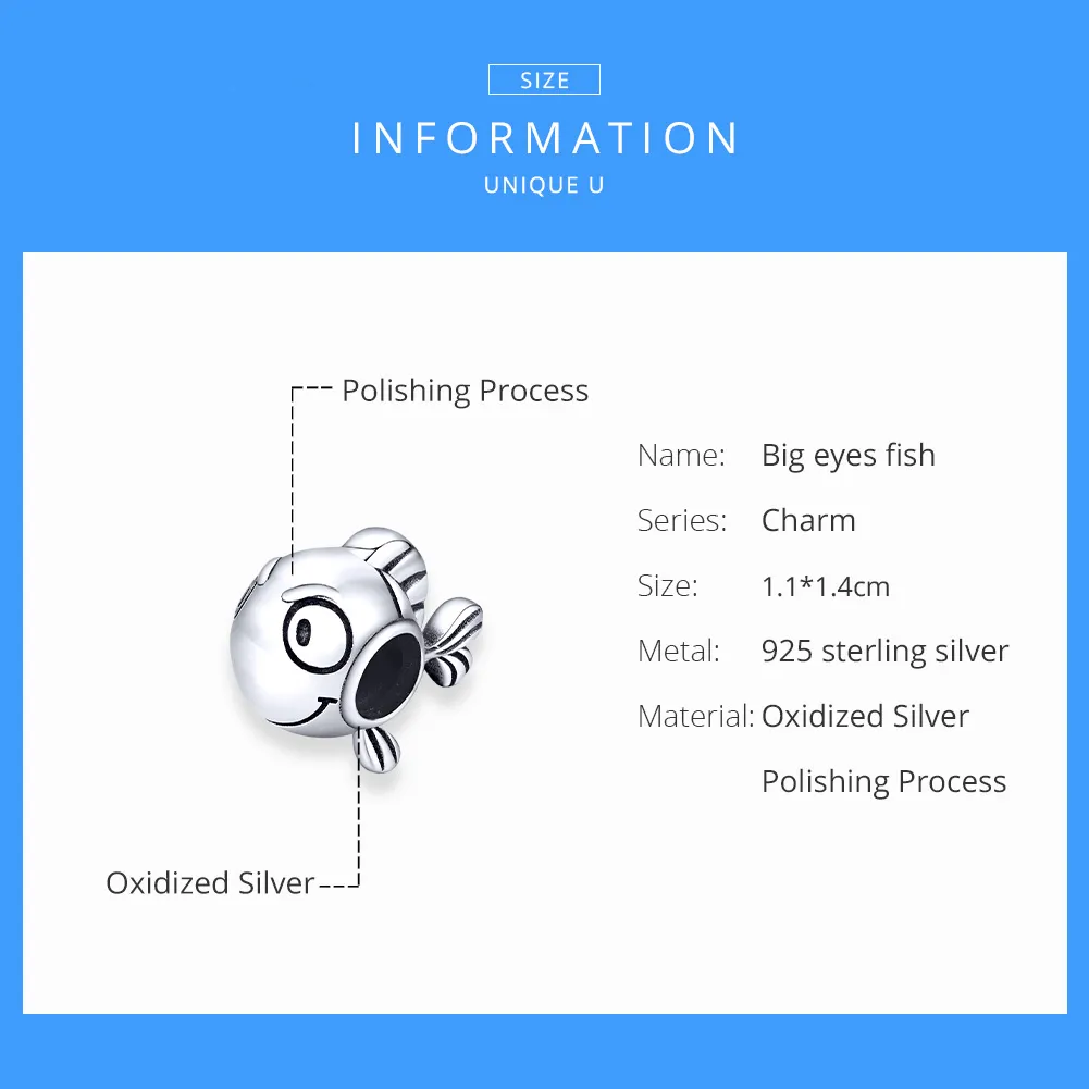 Pandora Style Silver Dory Charm - SCC1477