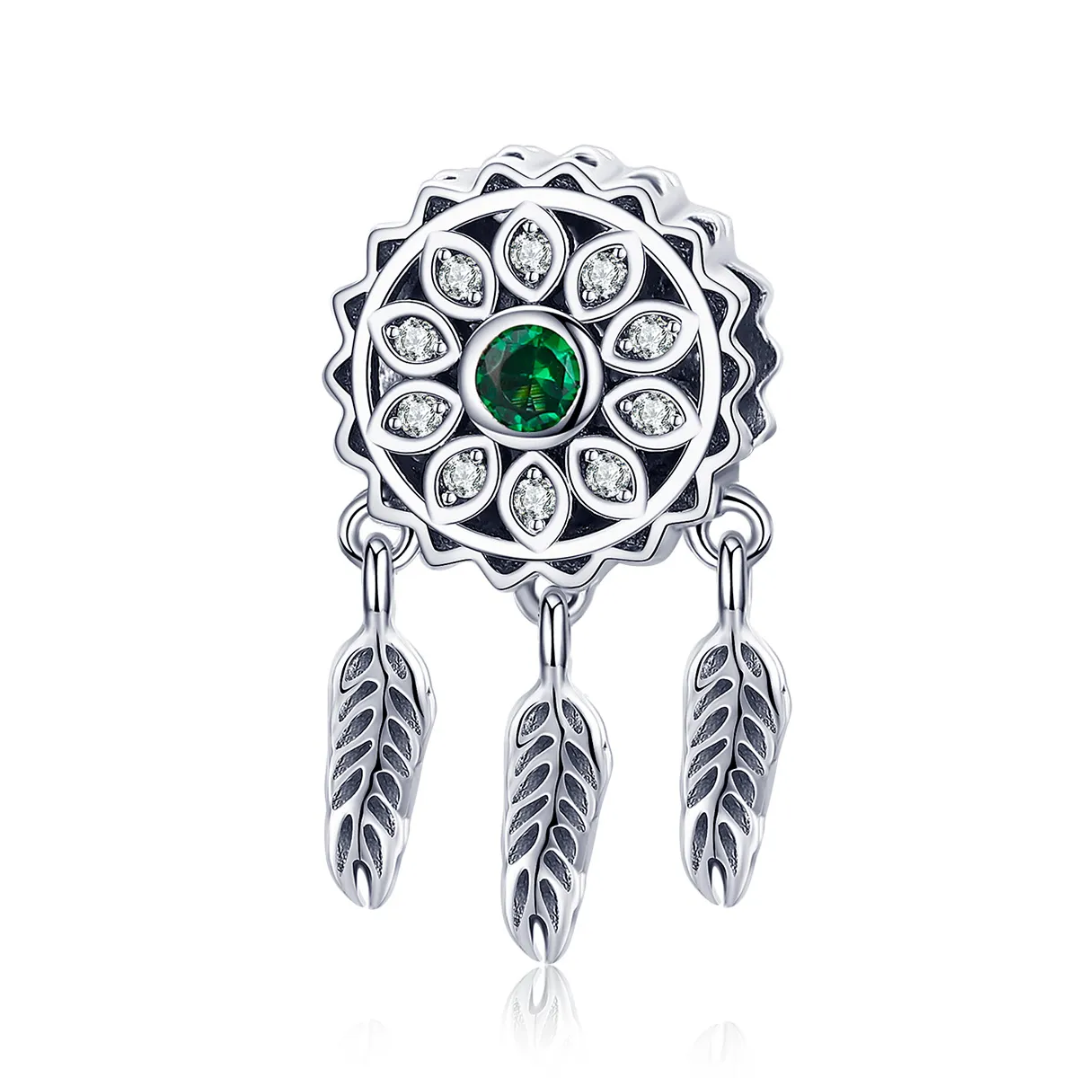 pandora style silver dreamcatcher charm scc893