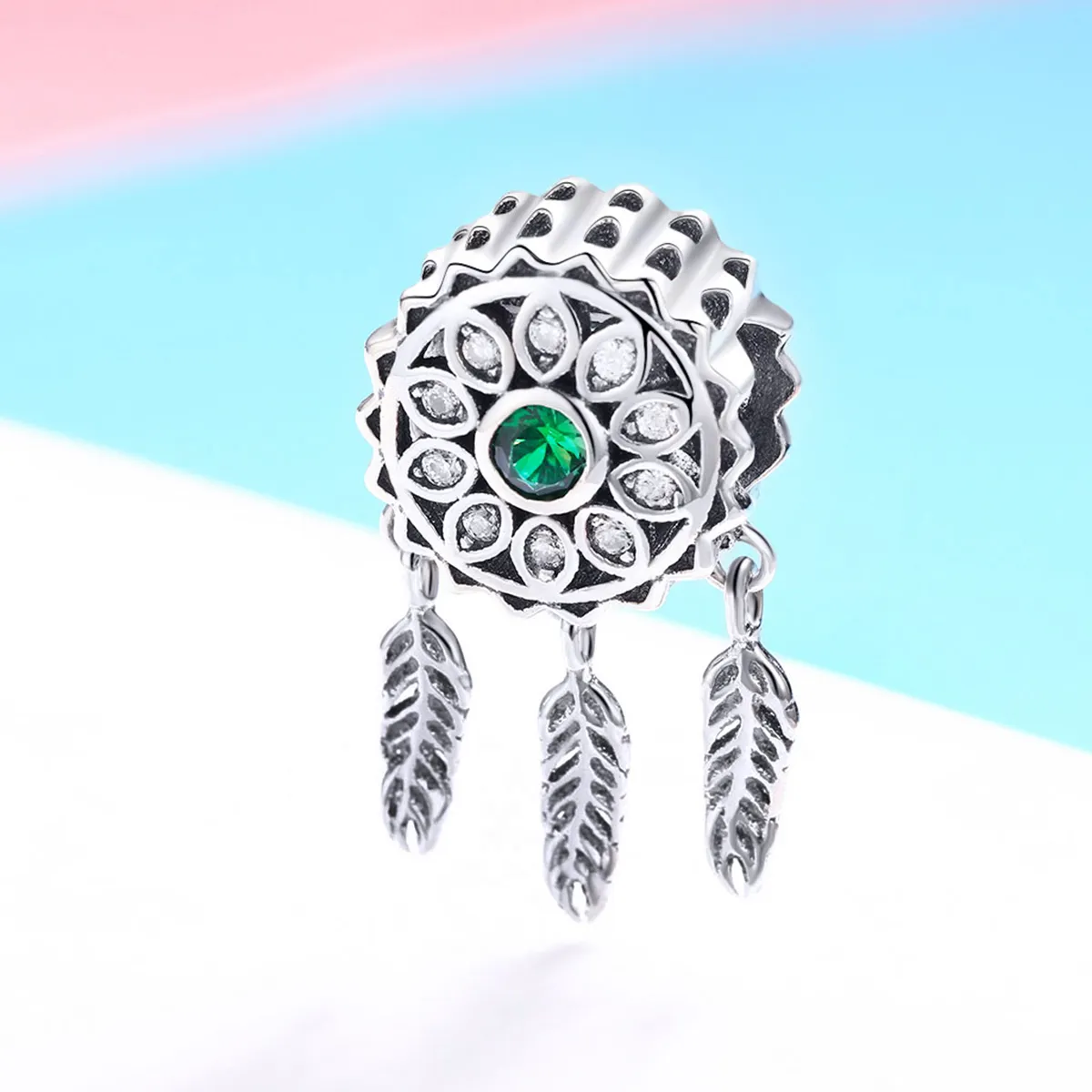 Pandora Style Silver Dreamcatcher Charm - SCC893